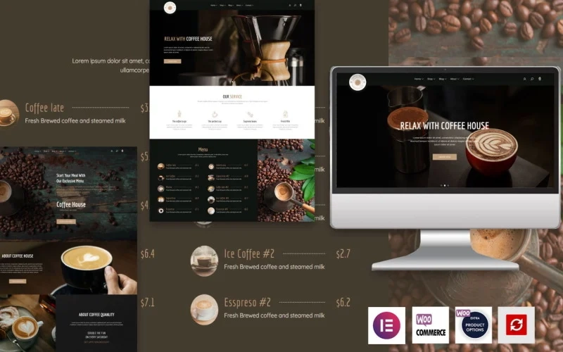 Coffee House The Elementor Coffee WordPress Theme 1.3 GPL Theme