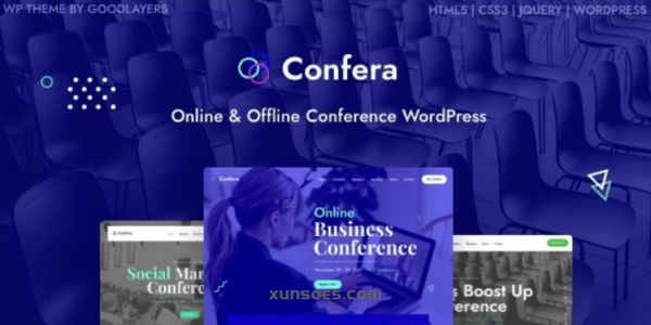 Confera Conference Event WordPress 1.0.0 GPL Theme
