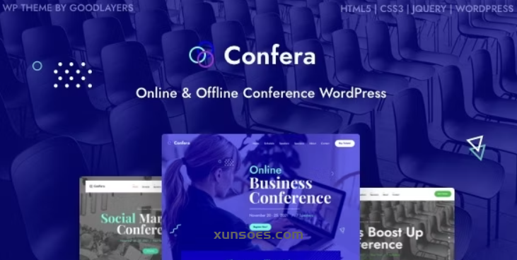 Confera Conference Event WordPress 1.0.0 GPL Theme