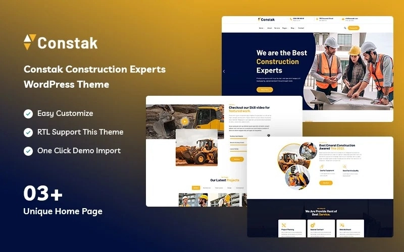 Constak Construction Experts WordPress Theme 1.0.0 GPL Theme