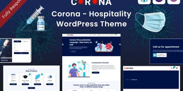 Corona Hospitality WordPress Theme 1.00 GPL Theme