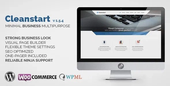 Corporate Business WordPress Theme Cleanstart 2.1.0 GPL Theme