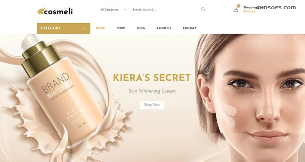 Cosmeli Cosmetics Beauty for WordPress. WooCommerce Theme 1.0 GPL Theme