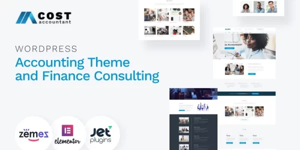 Cost Accountant WordPress Accounting Theme and Finance Consulting WordPress Theme 1.0.1 GPL Theme