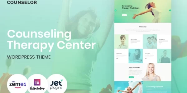 Counselor Counseling Therapy Center Responsive WordPress Theme 1.0.1 GPL Theme