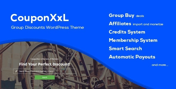 CouponXxL Deals, Coupons Discounts WP Theme 4.2.2 GPL Theme