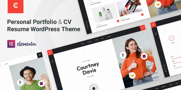 Courtney – Personal Portfolio WordPress Theme 1.2.2 GPL Theme