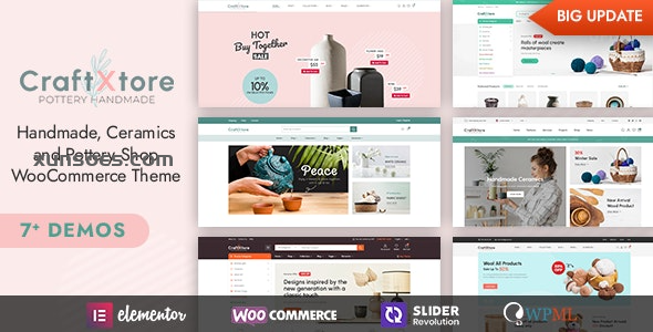 CraftXtore Handmade, Ceramics and Pottery Shop WooCommerce Theme 1.5 GPL Theme
