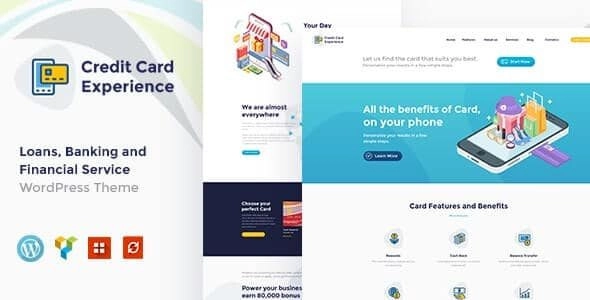 Credit Card Experience | Loan Company and Online Banking WordPress Theme 1.2.10 GPL Theme