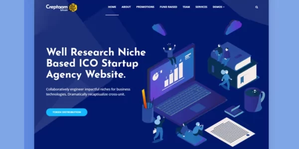 Creptaam Bitcoin, ICO Landing and Cryptocurrency 1.4 GPL Theme