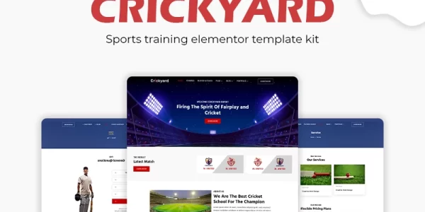 Crickyard Sport Club Elementor WordPress theme WordPress Theme 1.4 GPL Theme