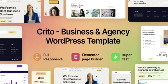 Crito Business Agency WordPress Theme 1.1.0 GPL Theme