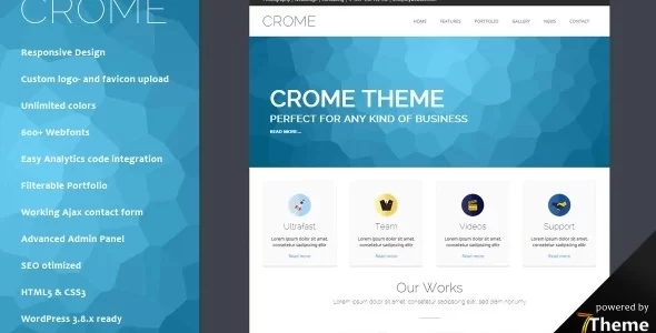 Crome – Multipurpose WordPress Theme 1.1 GPL Theme