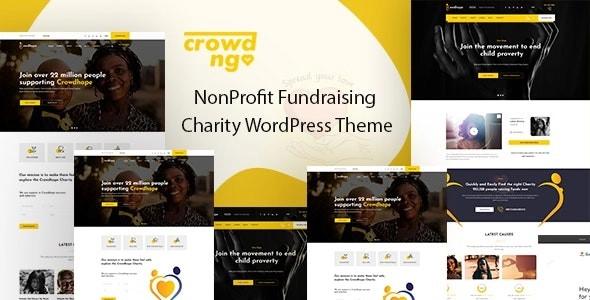 Crowdngo – Fundraising Charity WordPress Theme 1.0.7 GPL Theme