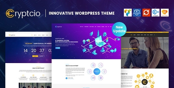 Cryptcio Innovative WordPress Theme 1.6.3 GPL Theme