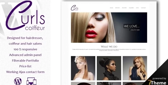 Curls -WordPress Hair Salon Theme 1.09 GPL Theme