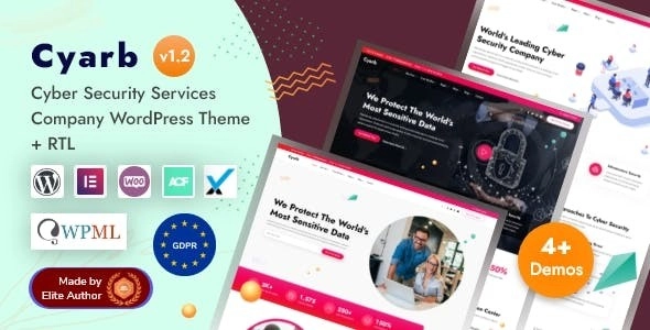 Cyarb Cyber Security Services Company WordPress Theme 2.0 GPL Theme