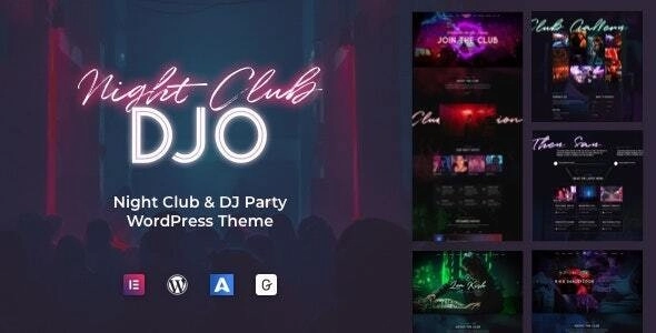 DJO Night Club and DJ WordPress 1.0.8 GPL Theme