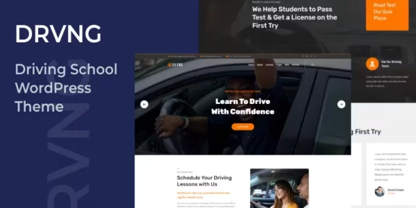 DRVNG Driving School WordPress Theme 1.0 GPL Theme