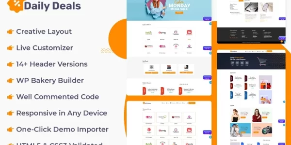 Daily Deals WordPress Theme 1.0.0 GPL Theme
