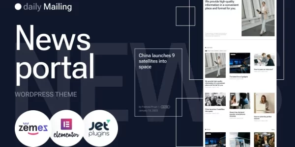 Daily Mailing News Portal, TV Channel WordPress Theme 1.0.1 GPL Theme