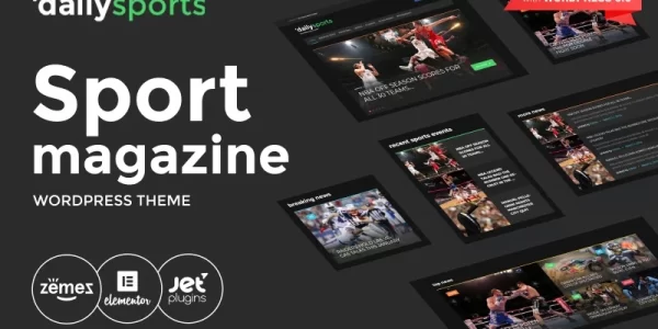 DailySports Sport Magazine WordPress Theme 1.0.1 GPL Theme