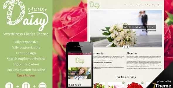 Daisy – Florist WordPress Theme 1.08 GPL Theme