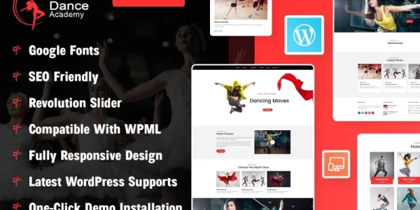 Dance Academy WordPress Theme 1.0.0 GPL Theme