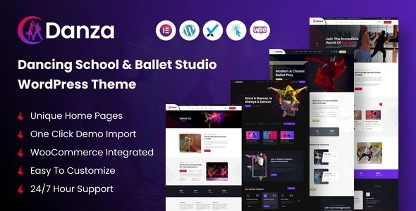 Danza – Dancing School and Ballet Studio WordPress Theme 1.0.0 GPL Theme