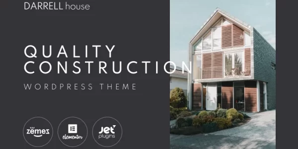 Darrell house Quality Construction WordPress Theme 1.0.1 GPL Theme