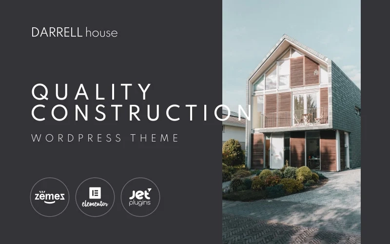 Darrell house Quality Construction WordPress Theme 1.0.1 GPL Theme