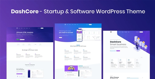 DashCore Startup Software WordPress Theme 1.0 GPL Theme