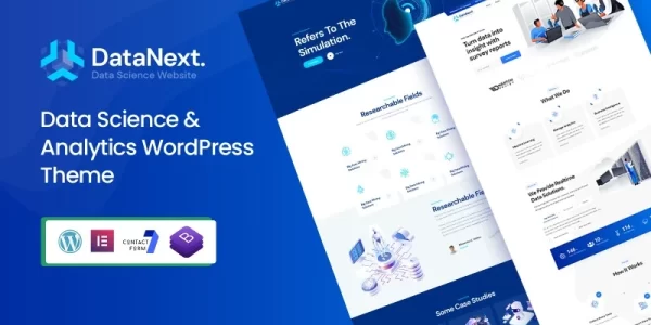 Datanext Data Science Analytics WordPress Theme 1.0.0 GPL Theme