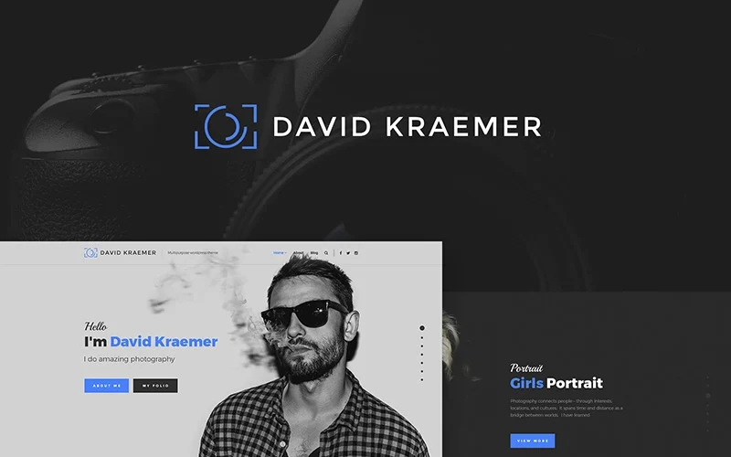 David Kraemar Photographer WordPress Theme 1.0.0 GPL Theme