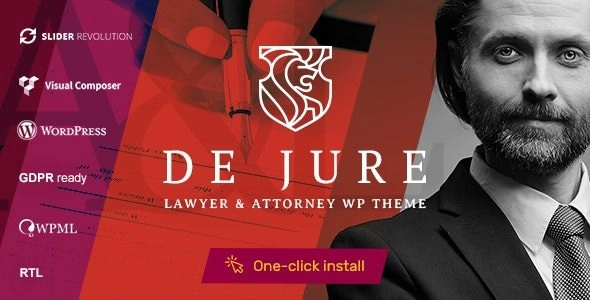 De Jure Attorney and Lawyer WP Theme 1.0.7 GPL Theme