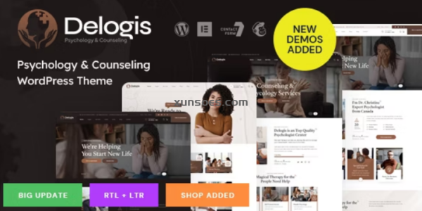 Delogis Psychology Counseling WordPress Theme 1.0.1 GPL Theme