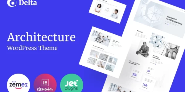 Delta Architecture Minimal WordPress Elementor Theme WordPress Theme 1.0.0 GPL Theme