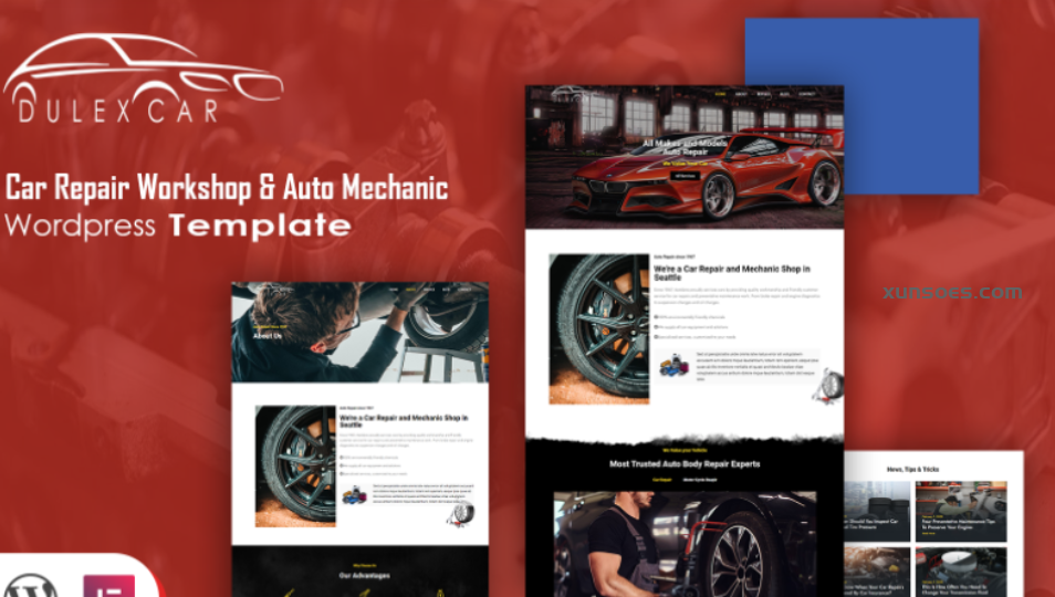 Deluxcar Car Repair Workshop Auto Mechanic WordPress Theme 1.0.0 GPL Theme