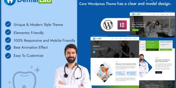 DentalLab Dental Care and Dental Clinic WordPress Theme 1.0.0 GPL Theme