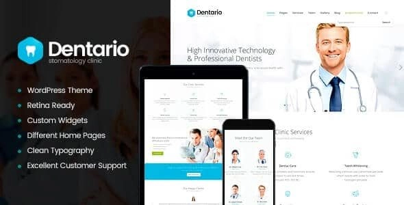 Dentario | Dentist, Medical Healthcare WordPress Theme + RTL 1.5 GPL Theme