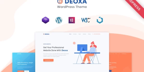 Deoxa WordPress Landing Page Theme WordPress Theme 1.1.0 GPL Theme