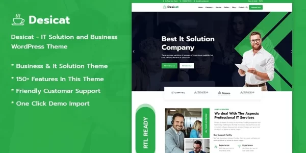 Desicat IT Solution And Business Services WordPress Theme 1.0.0 GPL Theme