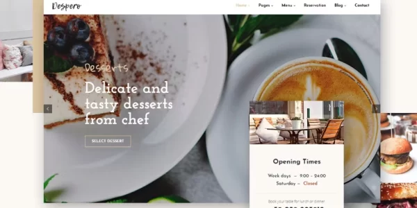Despero Cafe Restaurant WordPress Theme 1.2 GPL Theme
