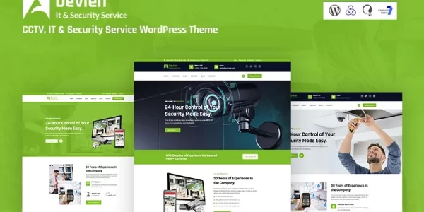 Devien CCTV, IT and Security Service Responsive WordPress Theme 1.0.1 GPL Theme