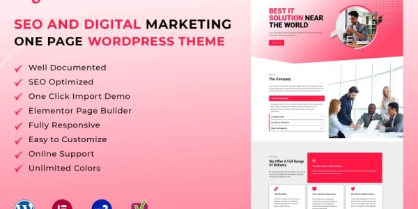 DigMa SEO Digital Marketing One Page WordPress Theme WordPress Theme 1.0 GPL Theme