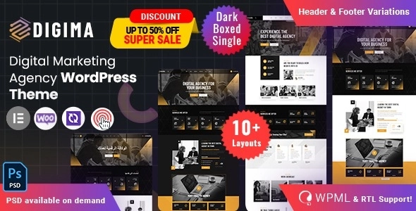 Digima Creative Digital Agency 1.4 GPL Theme