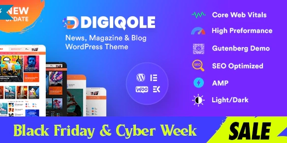 Digiqole News Magazine WordPress Theme 2.2.1 GPL Theme