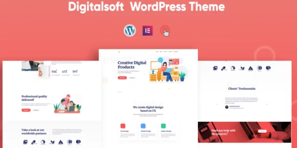 Digitalsoft SaaS and Software Elementor WordPress Theme 1.1.0 GPL Theme