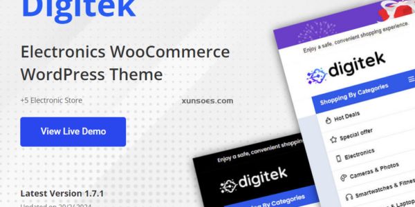 Digitek – Elementor Electronics WooCommerce Theme 1.7.0 GPL Theme