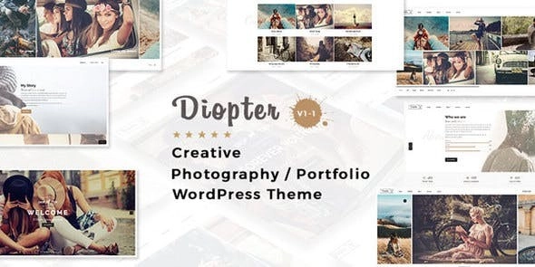 Diopter Creative Responsive Photography / Portfolio WordPress Theme 1.1 GPL Theme